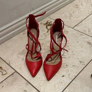 Giani Bernini Red Strappy Heels